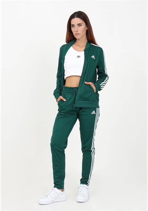 Essentials 3-Stripes green tracksuit for women ADIDAS PERFORMANCE | IJ8785.